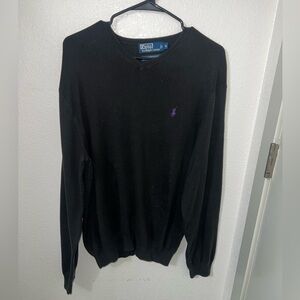 Ralph Lauren Black V-Neck Sweater